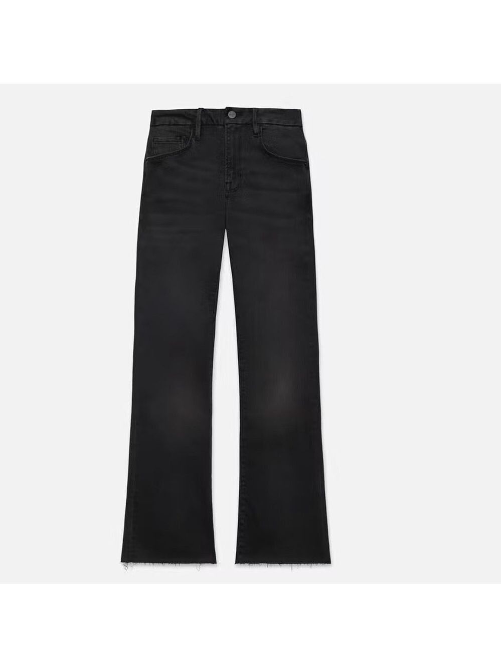 FRAME Le Crop Mini Boot Stretch Jean in Kerry Black SZ 30 - Picture 2 of 11